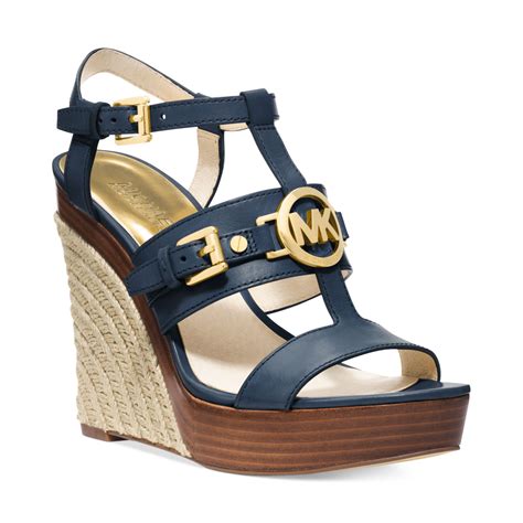 blue michael kors sandals|michael kors sandals with heel.